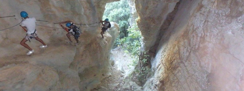 via ferrata du thaurac pres de montpellier